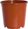 A terracotta colored plant pot is shown against a white background. Produktbild-Vorschau