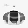 A close-up of a chair caster with a graphic indicating 360-degree rotation. Produktbild-Vorschau