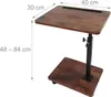 Relaxdays Beistelltisch C-Form, höhenverstellbar, 48–84 cm, Produktbild-Vorschau 4