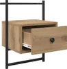 vidaXL Nočný stolík Artisan dub 35 x 30 x 51 cm Materiál na Náhľad obrázku produktu 5
