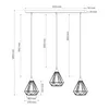 Suspension Plafonnier ALAMBRA SORO 3xE27 noir EDO777195 EDO Voir les images du produit 8
