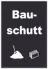 Bauschutt Mülltrennung Schild Text Symbol Ziegel Baustein Produktbild-Vorschau 1