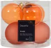 Christbaumkugeln Warmes Orange 3 x transparent & 3 x matt Ø Produktbild-Vorschau 3