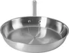 A stainless steel frying pan with a handle, shown from a slightly elevated angle against a white background. Produktbild-Vorschau