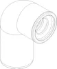 POLOPLAST POLO-KAL, Siphon-Anschlussknie, DN 50/32, 1 1/4", Produktbild-Vorschau 3