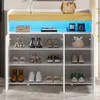 Merax Sideboard Schuhschrank mit LED, 3 Türen, Wellenfront Produktbild-Vorschau 3