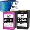 A box and two ink cartridges for a printer. Produktbild-Vorschau