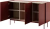 Kommode Lumo 144 cm Dreitürig in Ceramic Rot mit Produktbild-Vorschau 2