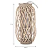 ECD Germany Laterne Ried mit Henkel, 50 x Ø 28 cm, Braun, Produktbild-Vorschau 5