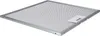 A metal range hood filter with a white handle. Produktbild-Vorschau