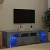 A TV stand with LED lighting in a living room setting. Produktbild-Vorschau