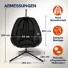 CASARIA® XXL-Hängesessel mit Gestell Outdoor - 94cm breit, Produktbild-Vorschau 5