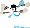 Deckenleuchte Deckenlampe drehbar 6xE27 60W Produktbild-Vorschau 4