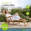 Juskys® Sonnenliege Evia 2er Set wetterfest klappbar Produktbild-Vorschau 2