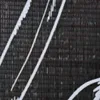 A close-up view of a black fabric with white lines, likely a room divider. Produktbild-Vorschau