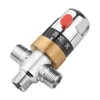 A close-up studio shot of a thermostatic temperature control valve. Náhled obrázku produktu