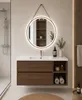 ORIGEN BATH ZEUS Badmöbel mit Waschbecken 80x40 cm, rechts, Tea-Esche