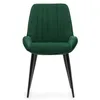 A single green velvet chair with black legs, presented against a white background. Náhled obrázku produktu
