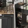 Bartisch-Set Vicco Naila Schwarz 121.5 x 40 cm mit 2 Produktbild-Vorschau 5