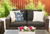 MuchoWow® Outdoor Kissen - Blumen - Blätter - Blau - 40x40 Produktbild-Vorschau 5