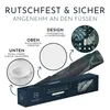 Marketing image for a bath mat, showing its features and design. Produktbild-Vorschau