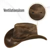 Herren Western Cowboy Rindsleder Hut JERO Größe XXL Vintage Produktbild-Vorschau 2