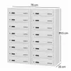 16-fach Briefkastenanlage Grau Ral 7035, 25 cm Tiefe, 16er Produktbild-Vorschau 10