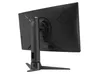 The back of a black computer monitor on a white background. Produktbild-Vorschau