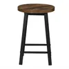 A single bar stool with a wooden seat and black metal legs is shown against a white background. Náhľad obrázku produktu