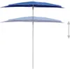 vidaXL Polovičný slnečník so stožiarom 180x90 cm Azure Blue Náhľad obrázku produktu 4