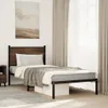 Metallbett ohne Matratze Braun Eichen-Optik 75x190 cm Produktbild-Vorschau 2