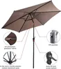 KOMFOTTEU Parasol ogrodowy Ø270 cm, parasol z regulacją Podgląd zdjęcia produktu 5