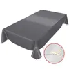 Tischdecke Wachstuch PVC abwaschbar Einfarbig Anthrazit Produktbild-Vorschau 2