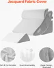 A white and gray orthopedic wedge pillow set is displayed against a white background, with three circular inset images highlighting product features. Produktbild-Vorschau