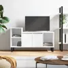 TV-Schrank Hochglanz-Weiß 100x35x55 cm Holzwerkstoff Produktbild-Vorschau 2