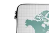 MuchoWow® Laptop Hülle 14 ZollWeltkarte - Grün - Zitat - Produktbild-Vorschau 3