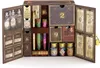 An open advent calendar designed to look like a potion cabinet, filled with small bottles and drawers. Náhled obrázku produktu
