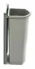A side view of a gray trash can with a mounting bracket. Produktbild-Vorschau