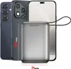 A power bank is shown next to two smartphones, with dimensions indicated. Produktbild-Vorschau