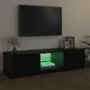 vidaXL TV-Schrank mit LED-Leuchten Schwarz 140x40x36 cm Produktbild-Vorschau 3