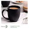 DOWAN 473ml Keramik Schwarze Kaffeetassen Set von 6 Produktbild-Vorschau 2