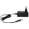 A black power adapter with a cord and connector, isolated on a white background. Produktbild-Vorschau