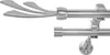 Gardinenstange mit Wandhalterung I Metall Edelstahl Look Produktbild-Vorschau 1