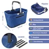 Einkaufskorb faltbar blau Aluminium Polyester 600D Produktbild-Vorschau 2