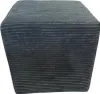 A gray corduroy ottoman is shown against a white background. Náhled obrázku produktu