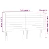 vidaXL Kopfteil mit Ohren Dunkelgrau 203x16x118/128 cm Samt Produktbild-Vorschau 10