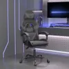 herní židle vidaXL s podnožkou z černé a šedé umělé kůže Náhled obrázku produktu 2
