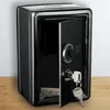 Spardose Tresor mit Schlüssel schwarz 12x18x10cm Metall Produktbild-Vorschau 3