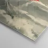Bilder auf glas - Einteilig - Rot Flugzeug Berge - 60x60cm Produktbild-Vorschau 5