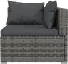 vidaXL 7-tlg. Garten-Lounge-Set mit Kissen Poly Rattan Grau Produktbild-Vorschau 5